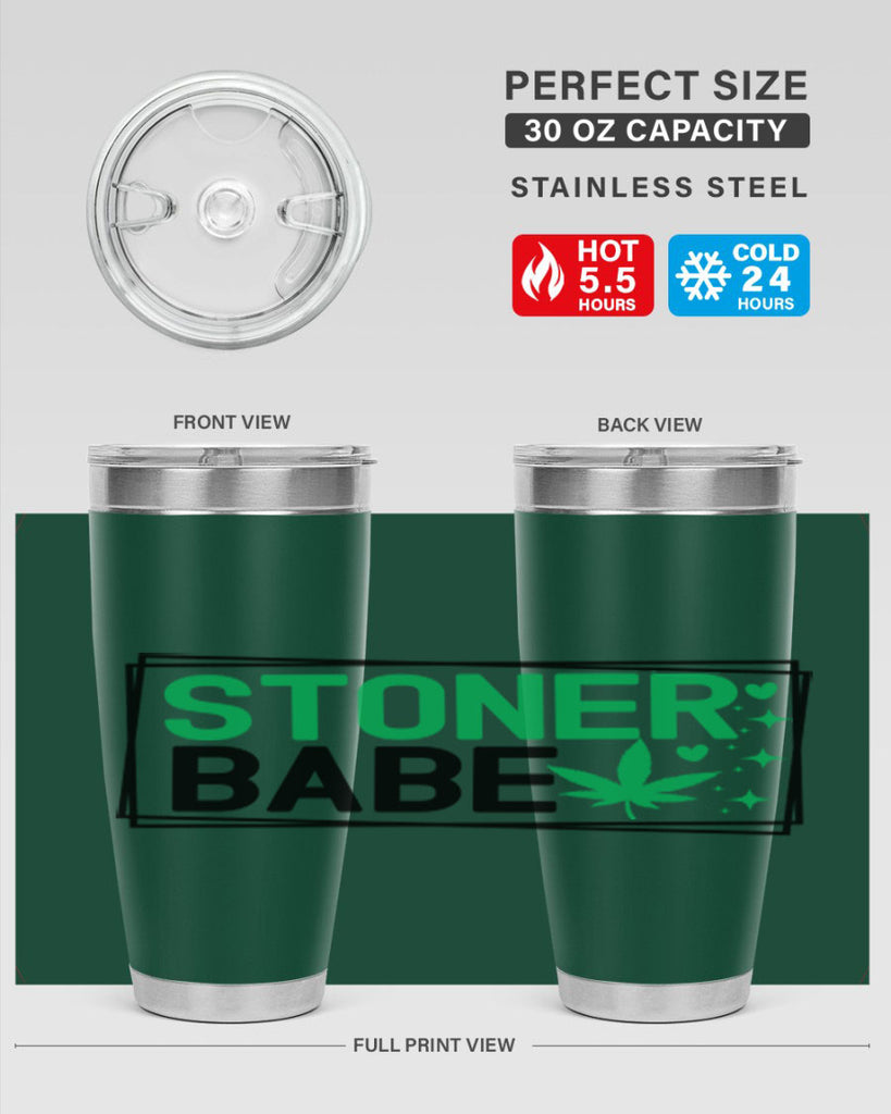 Stoner Babe 258#- marijuana- Tumbler