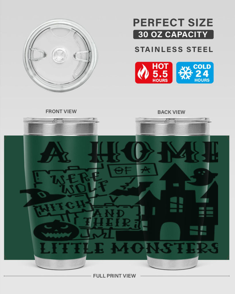 a home of a were wolf witch and their little monsters 96#- halloween- Tumbler