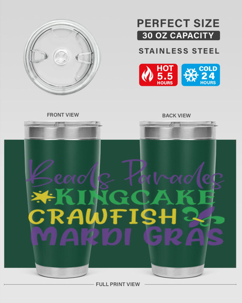 beads parades kingcake crawfish mardi gras 85#- mardi gras- Tumbler