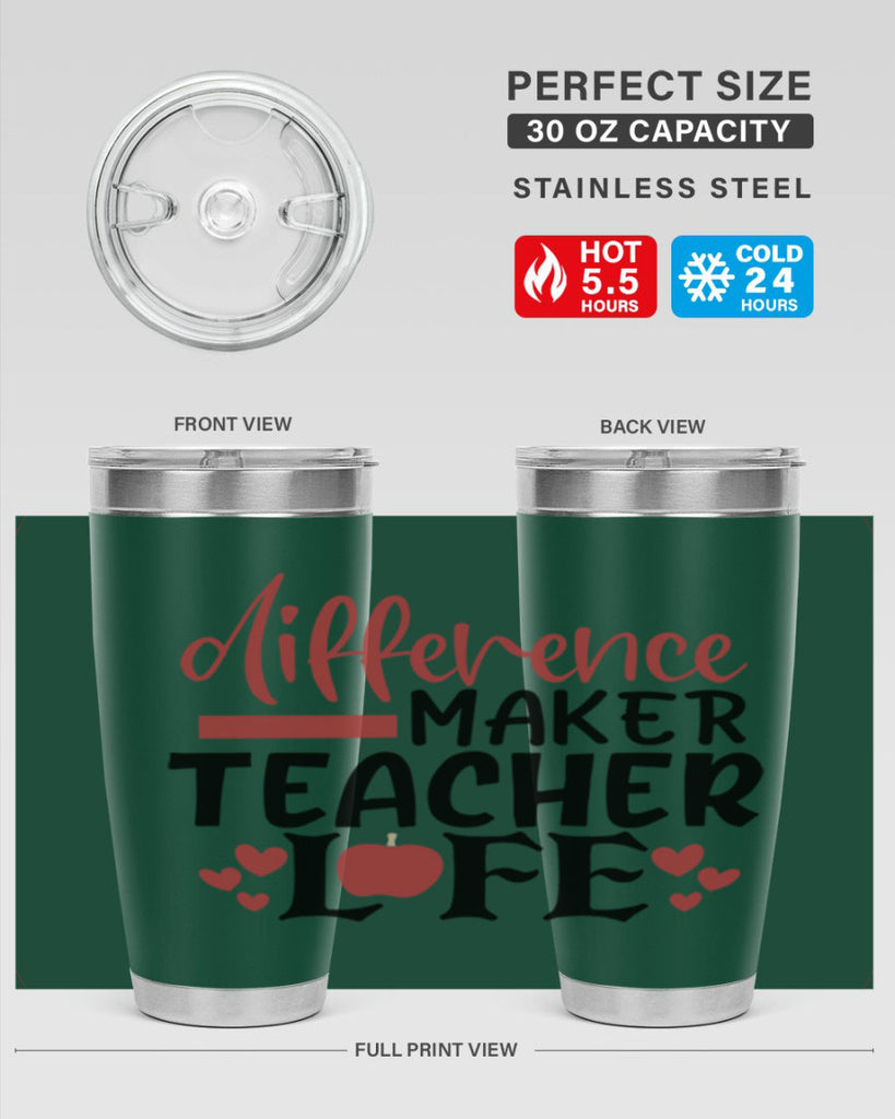 difference maker teacher life Style 118#- teacher- tumbler