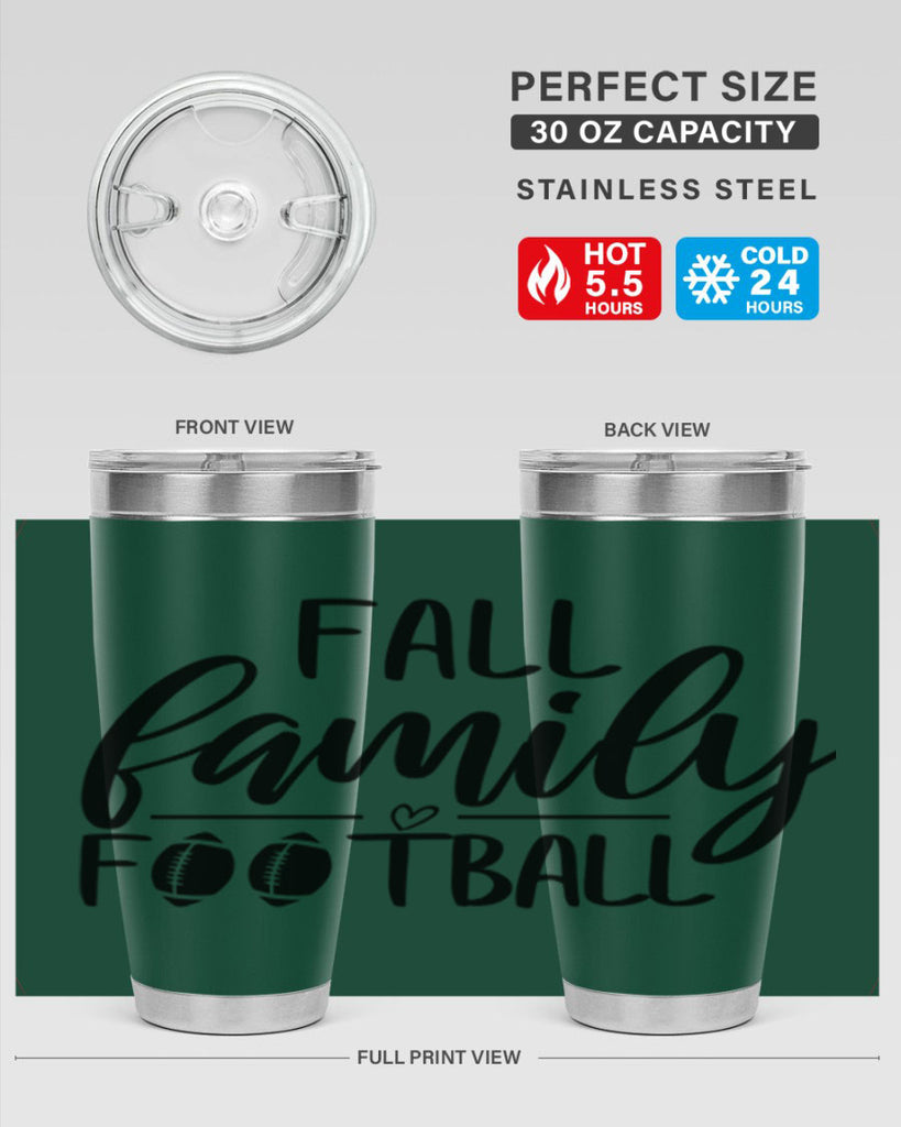 fall family football 100#- fall- Tumbler