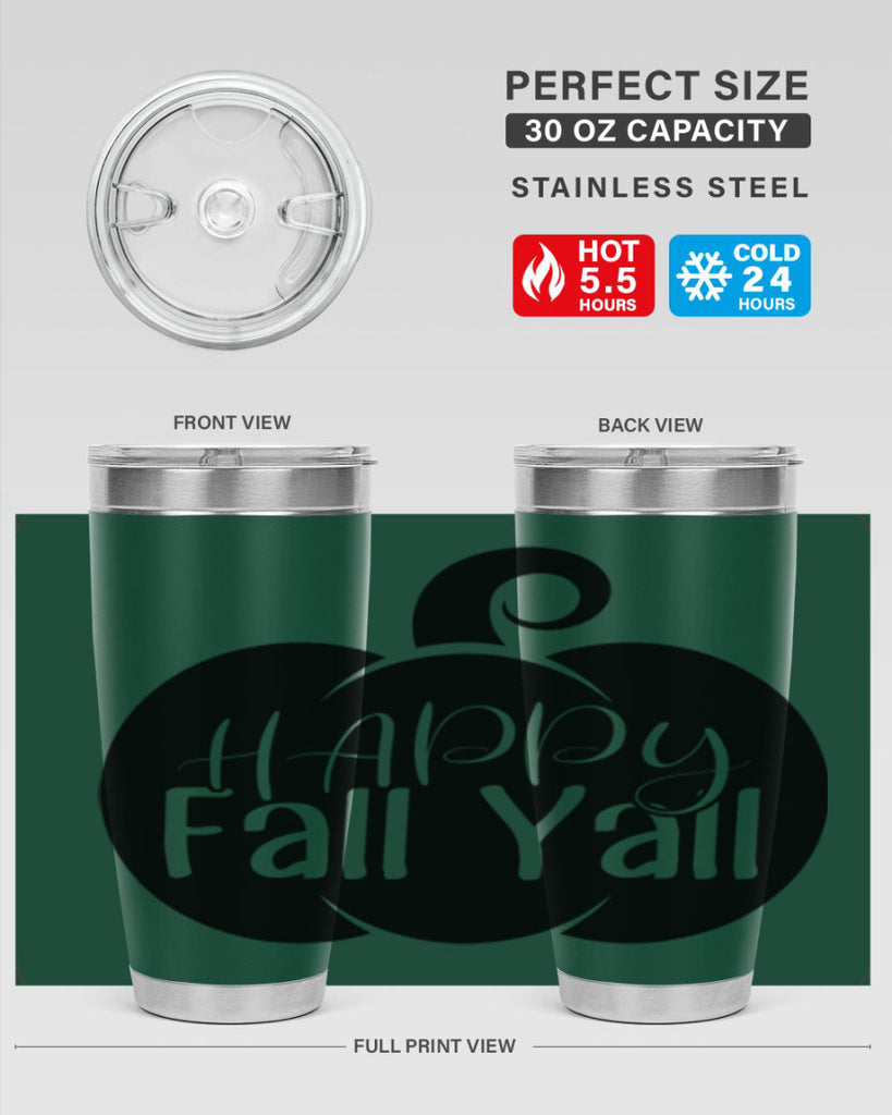 happy fall yall 235#- fall- Tumbler