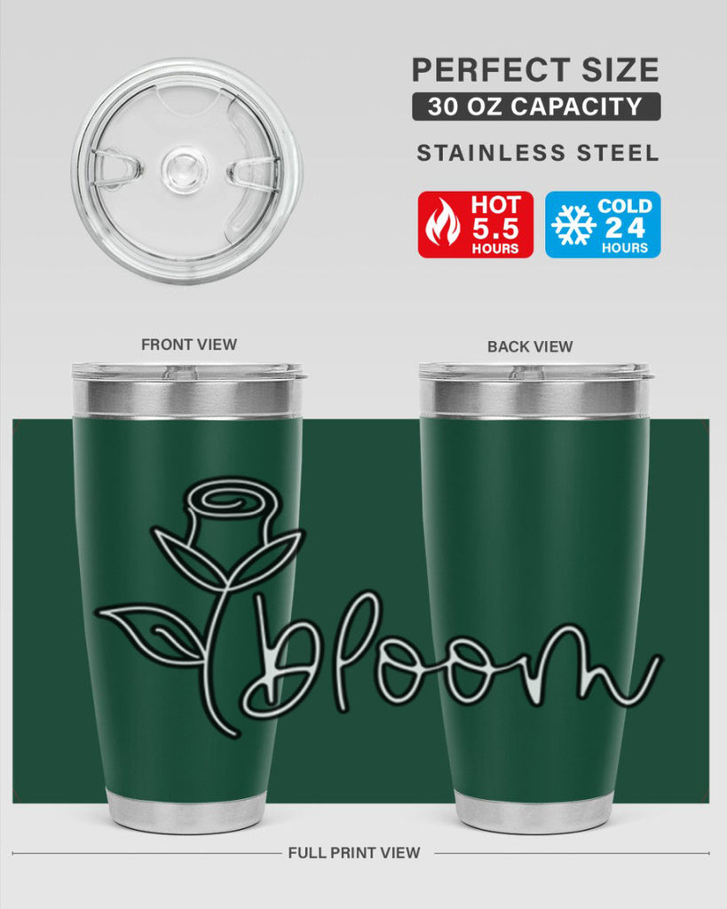 rosebud bloom outline399#- spring- Tumbler