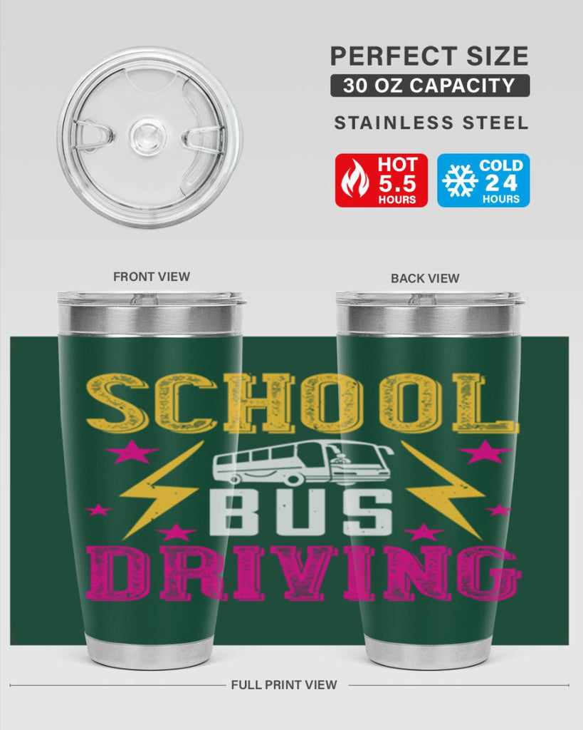 school bus driving Style 17#- bus driver- tumbler