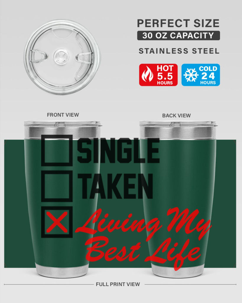 single taken living my best life 34#- black words phrases- Cotton Tank