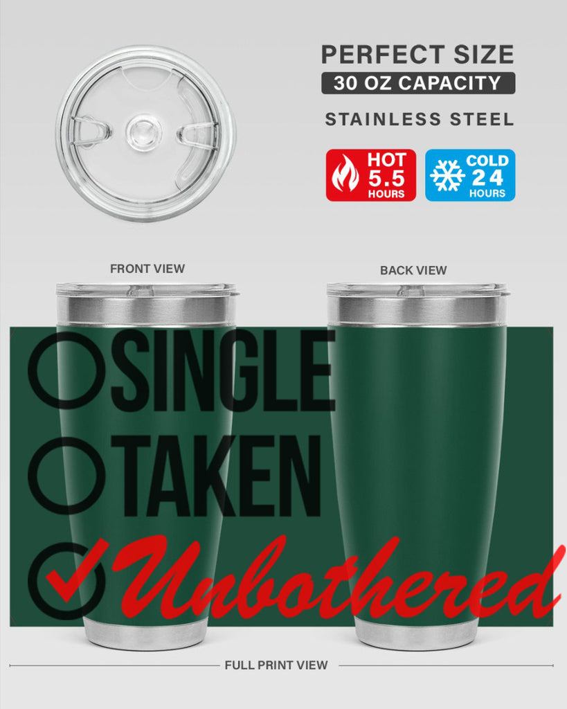 single taken unbothered 35#- black words phrases- Cotton Tank