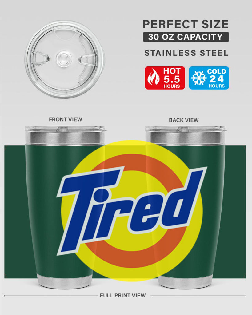 tired 19#- black words phrases- Cotton Tank