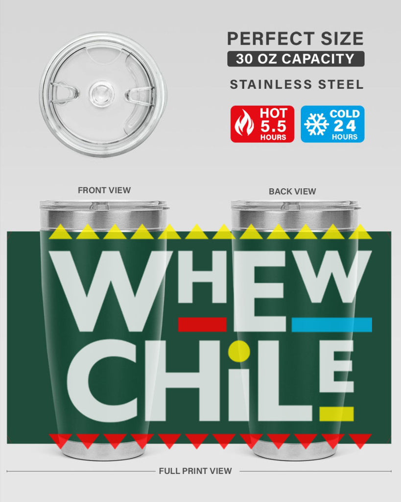 whew chile 11#- black words phrases- Cotton Tank