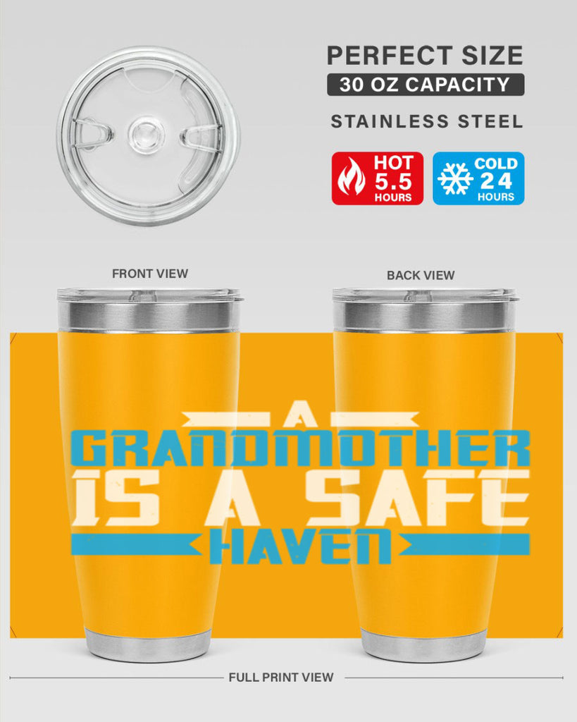 A Grandmother is a safe haven 42#- grandma - nana- Tumbler