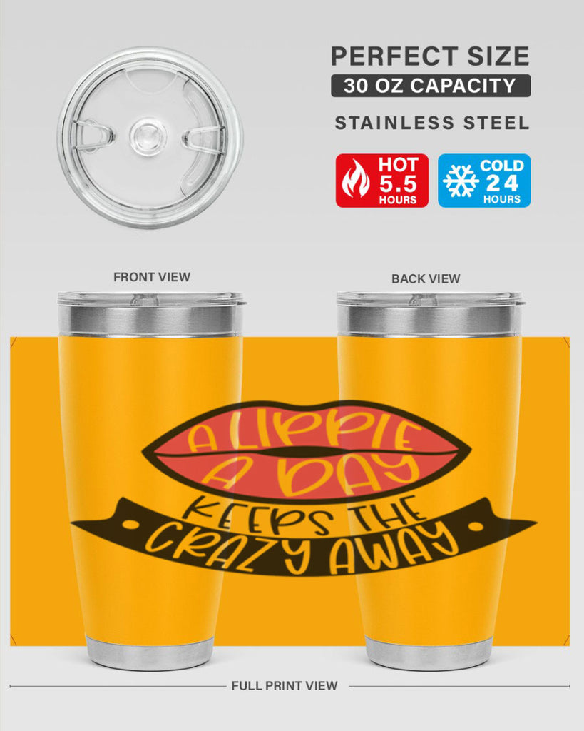 A Lippie A Day Keeps The Crazy Away Style 149#- make up- Tumbler