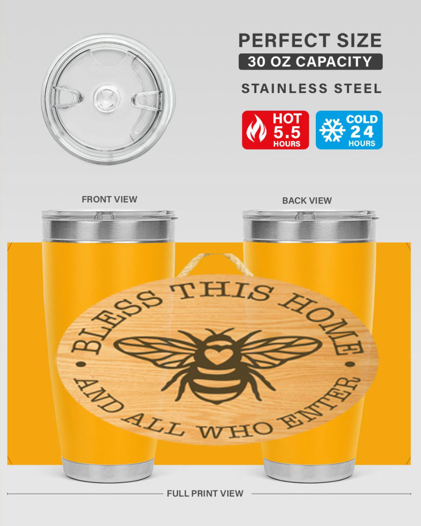 Bless this Home Bee Mockup58#- spring- Tumbler