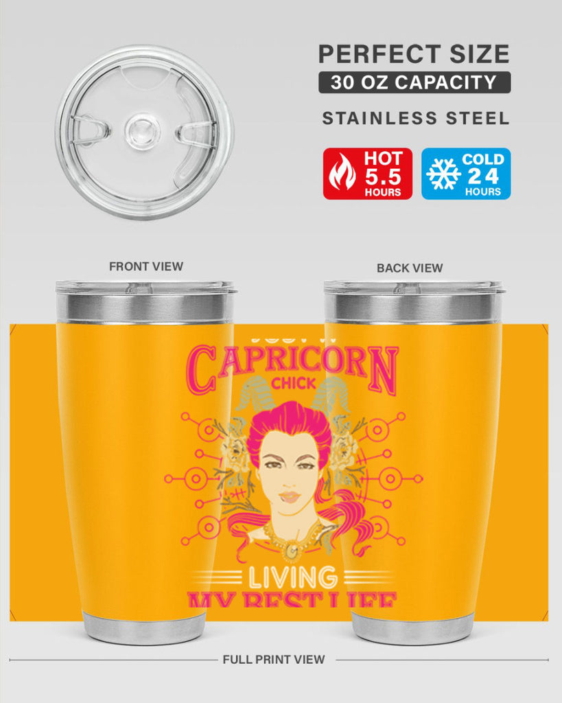 Capricorn chick 193#- zodiac- Tumbler