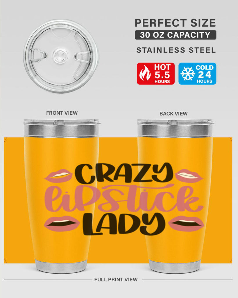 Crazy Lipstick Lady Style 107#- make up- Tumbler