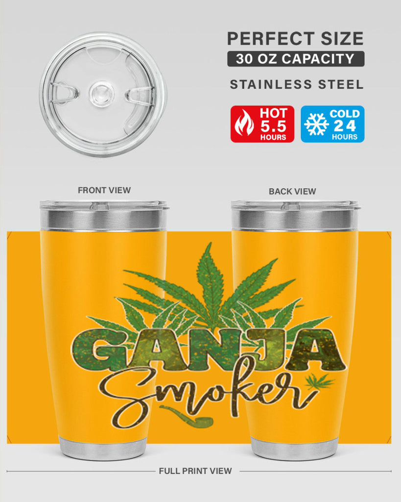 Ganja Smoker Sublimation 89#- marijuana- Tumbler