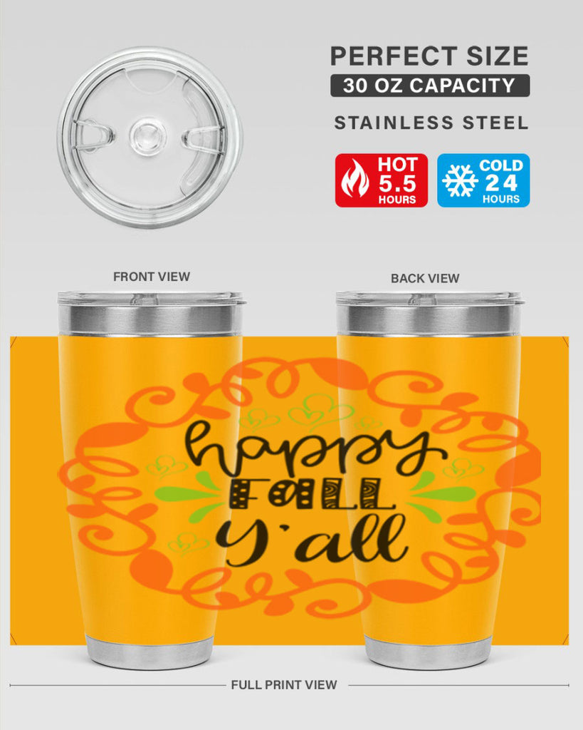 Happy Fall Y all 227#- fall- Tumbler