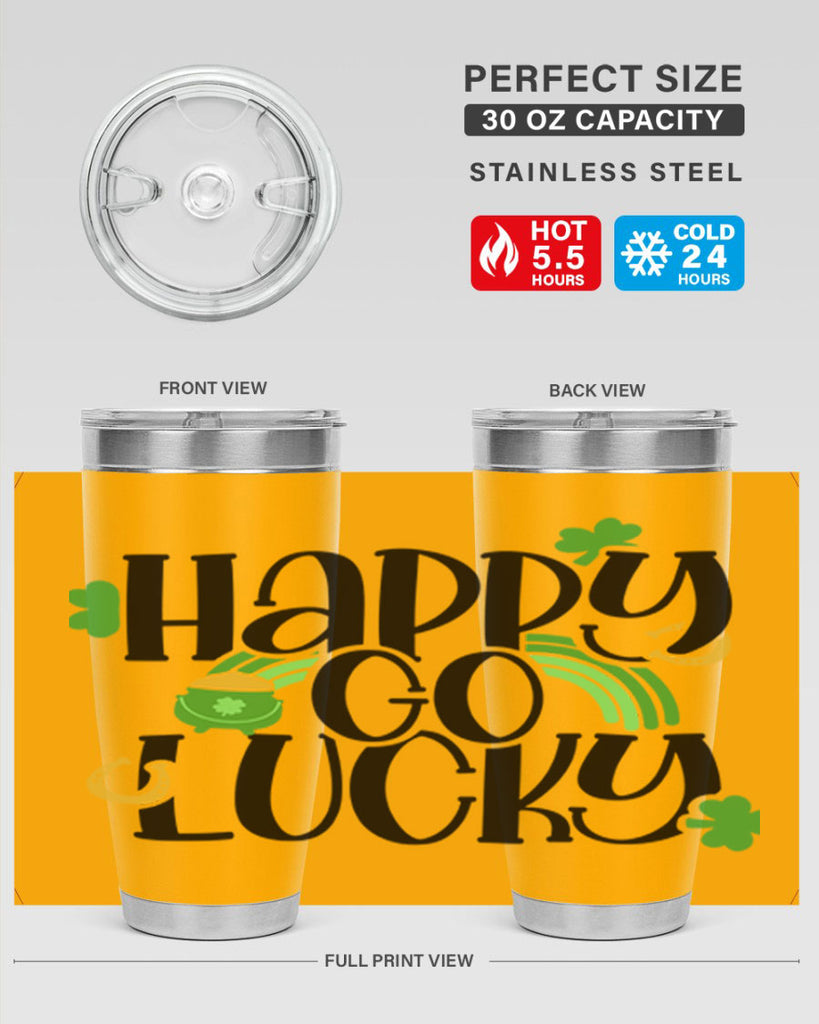 Happy Go Lucky Style 96#- St Patricks Day- Tumbler