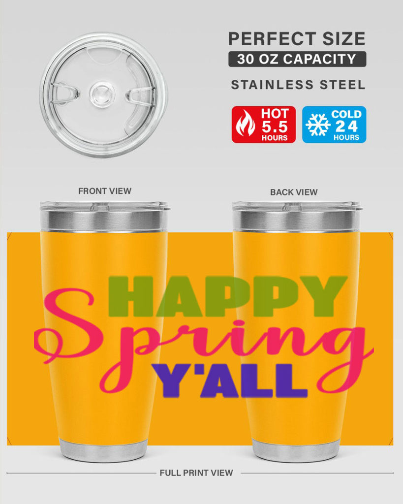 Happy Spring Y'all 168#- spring- Tumbler