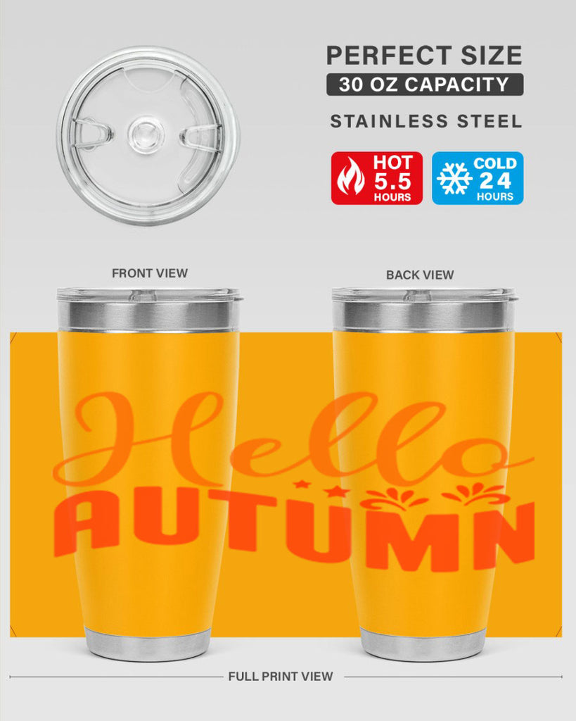 Hello Autumn Design 268#- fall- Tumbler