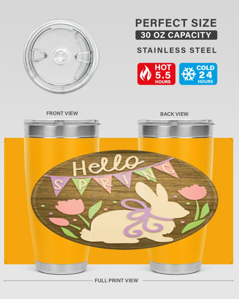 Hello spring bunny Mockup190#- spring- Tumbler