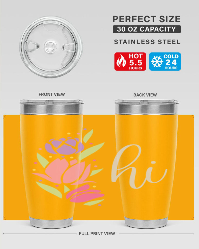 Hi pink flowers238#- spring- Tumbler
