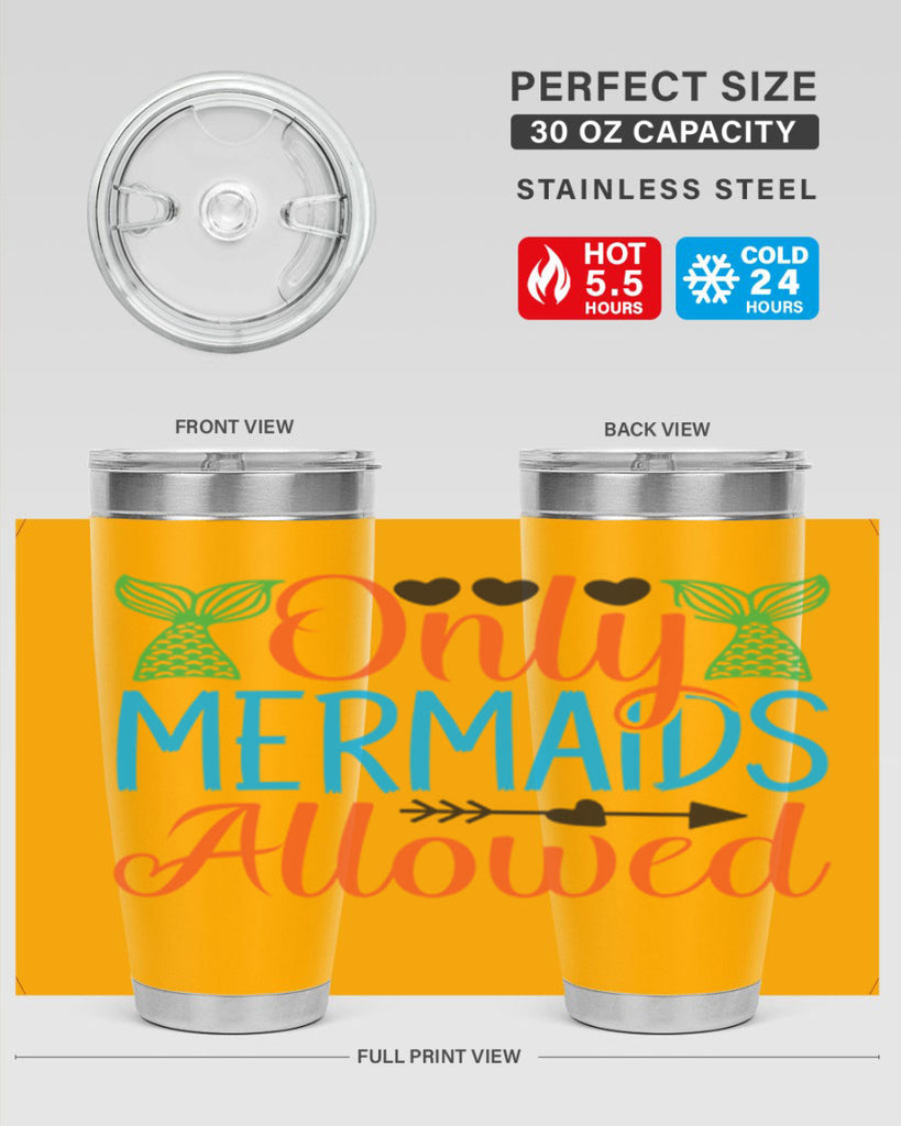 Only Mermaids Allowed 531#- mermaid- Tumbler
