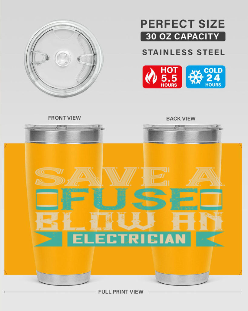 Save a fuse below an electrician Style 14#- electrician- tumbler