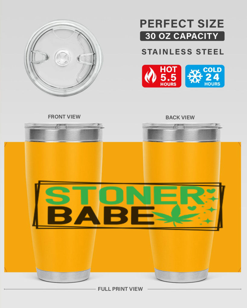 Stoner Babe 258#- marijuana- Tumbler