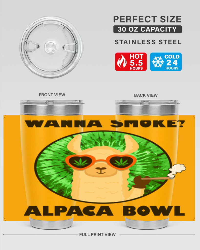 Wanna Smoke Alpaca Bowl 276#- marijuana- Tumbler