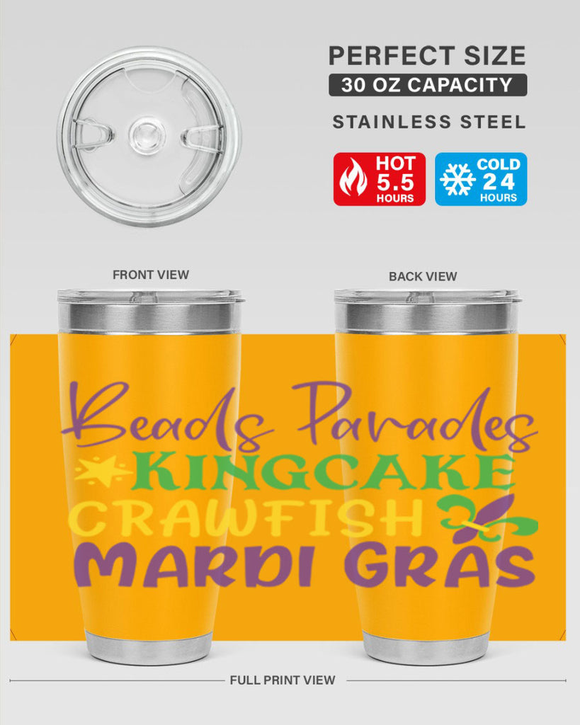 beads parades kingcake crawfish mardi gras 85#- mardi gras- Tumbler