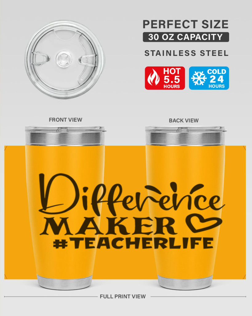 difference maker teacherlife Style 185#- teacher- tumbler