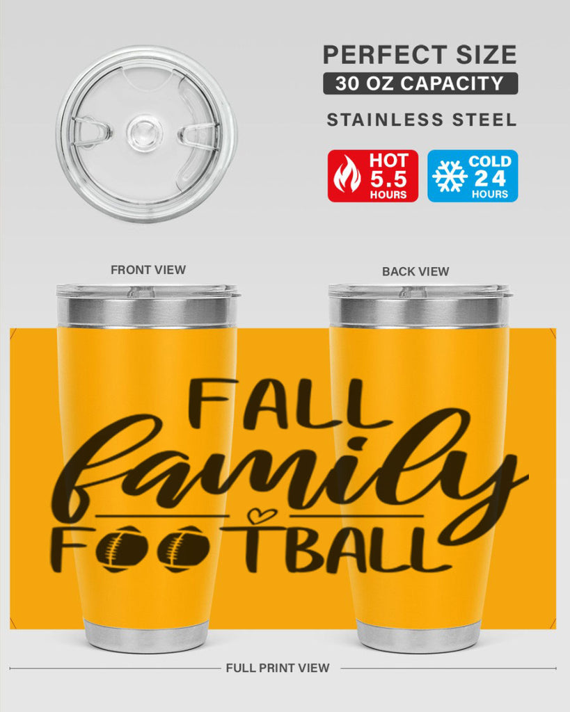 fall family football 100#- fall- Tumbler