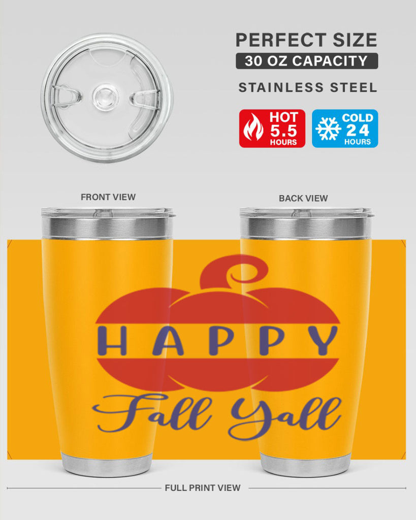 happy fall yall 232#- fall- Tumbler
