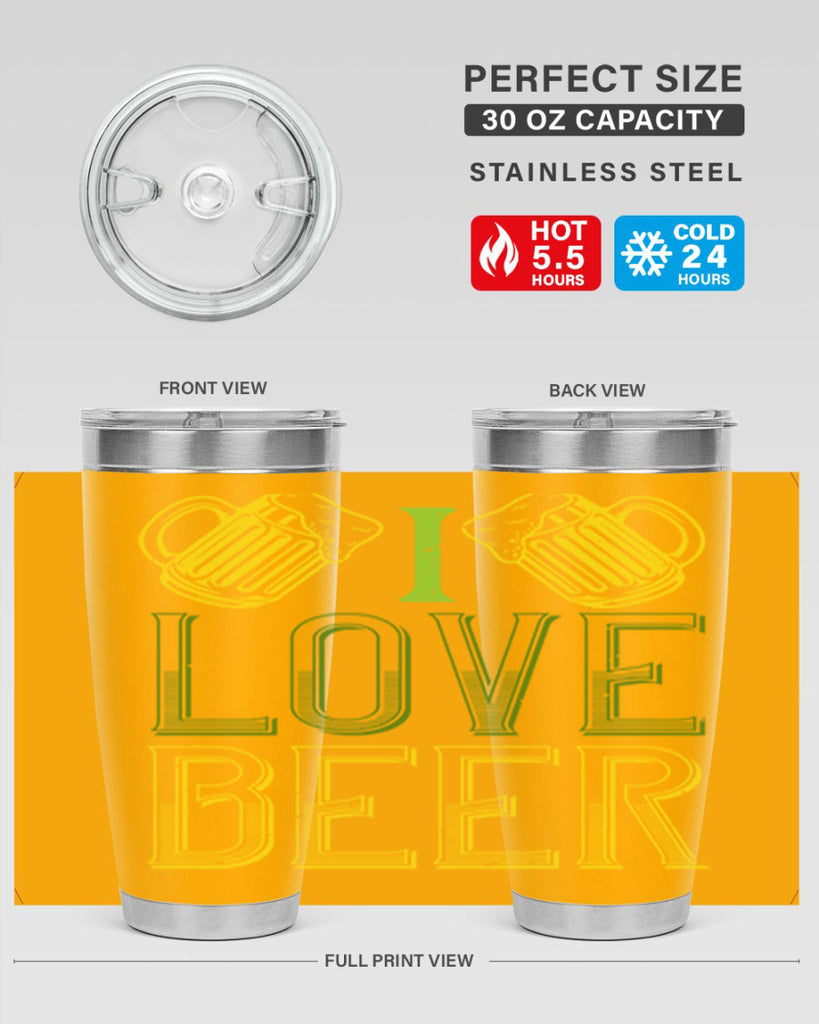 i love beer Style 134#- St Patricks Day- Tumbler