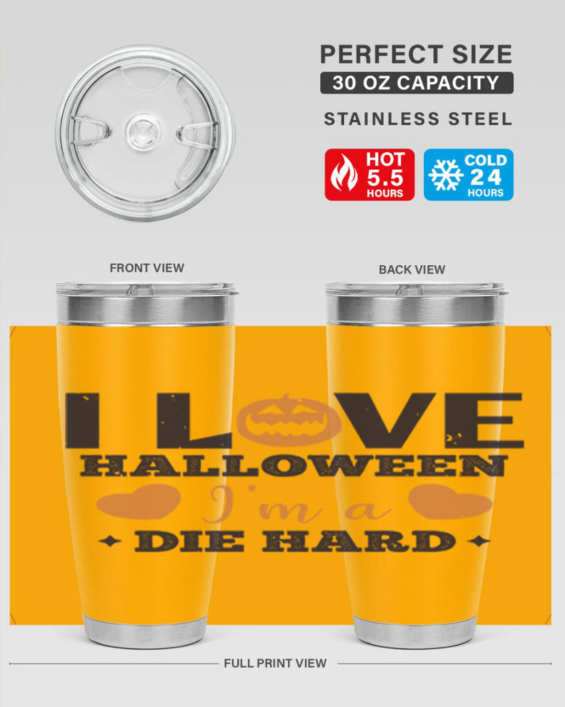 i love halloween im a die hard 150#- halloween- Tumbler