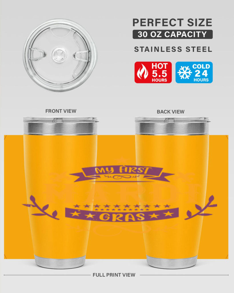 my first mardi gras 44#- mardi gras- Tumbler