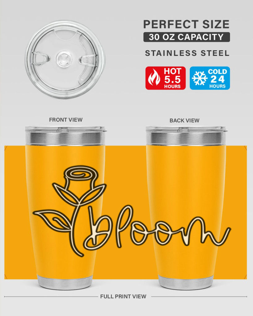 rosebud bloom outline399#- spring- Tumbler