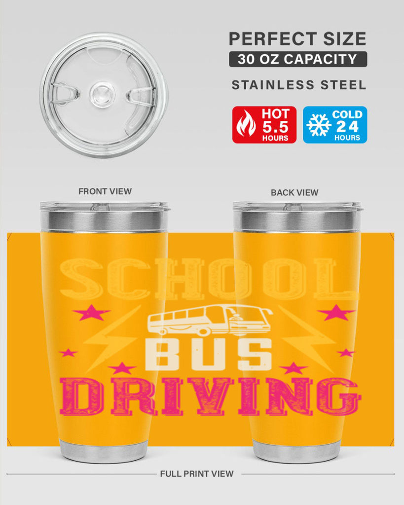 school bus driving Style 17#- bus driver- tumbler