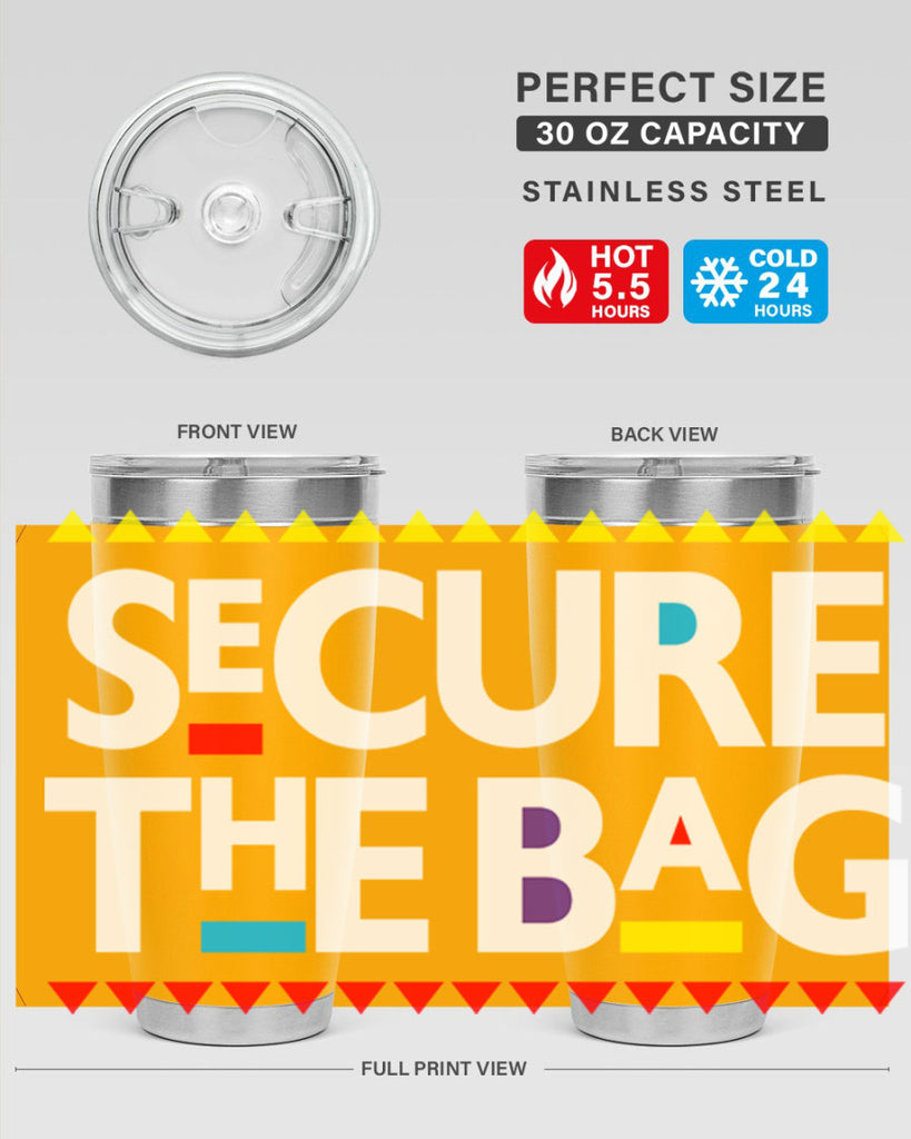 secure the bag 39#- black words phrases- Cotton Tank