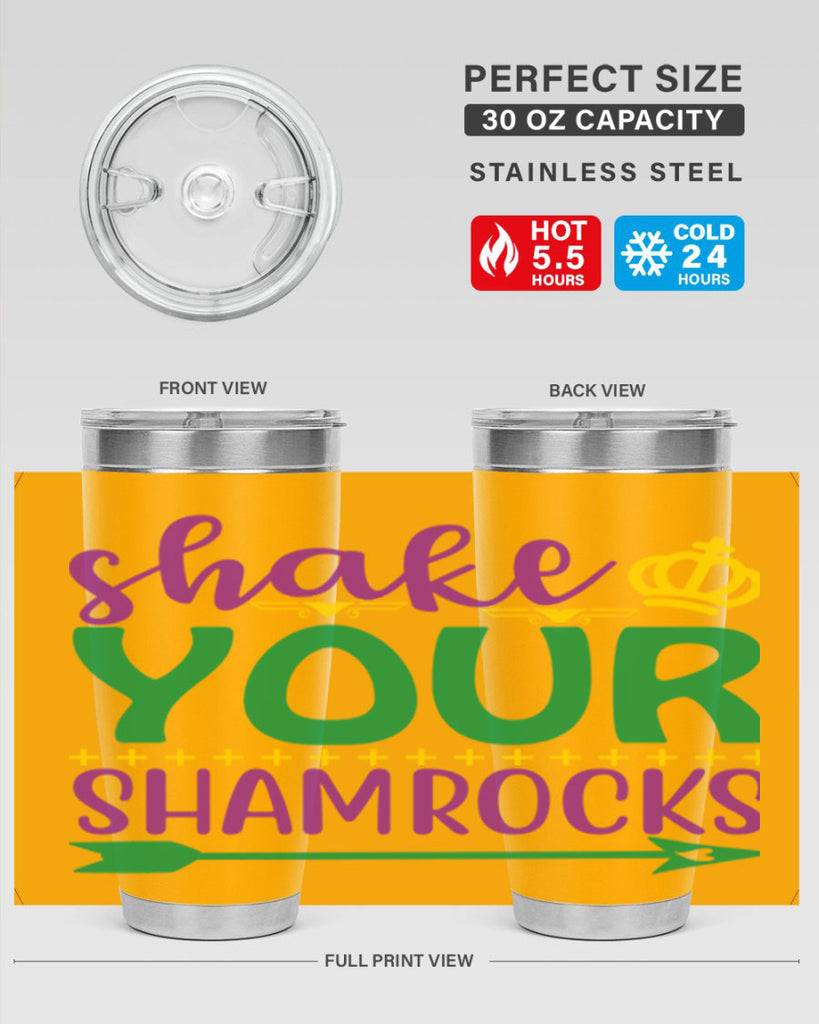 shake your shamrocks 2#- mardi gras- Tumbler