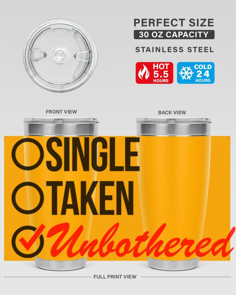 single taken unbothered 35#- black words phrases- Cotton Tank