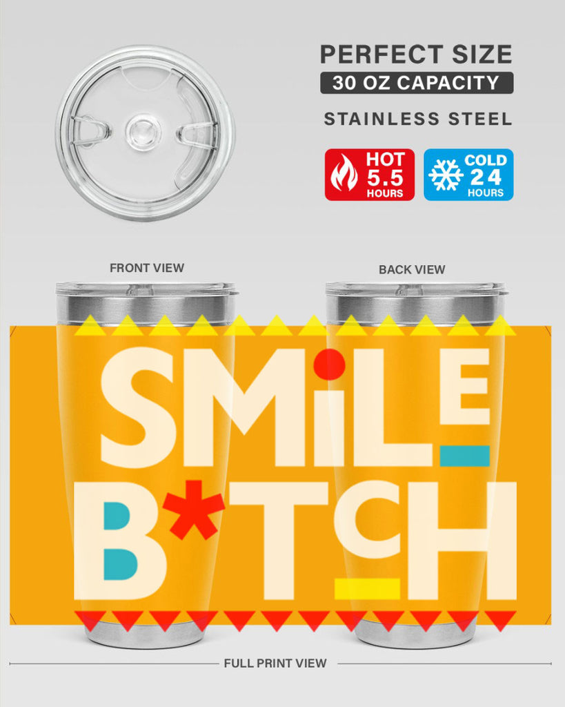 smile bitch 30#- black words phrases- Cotton Tank