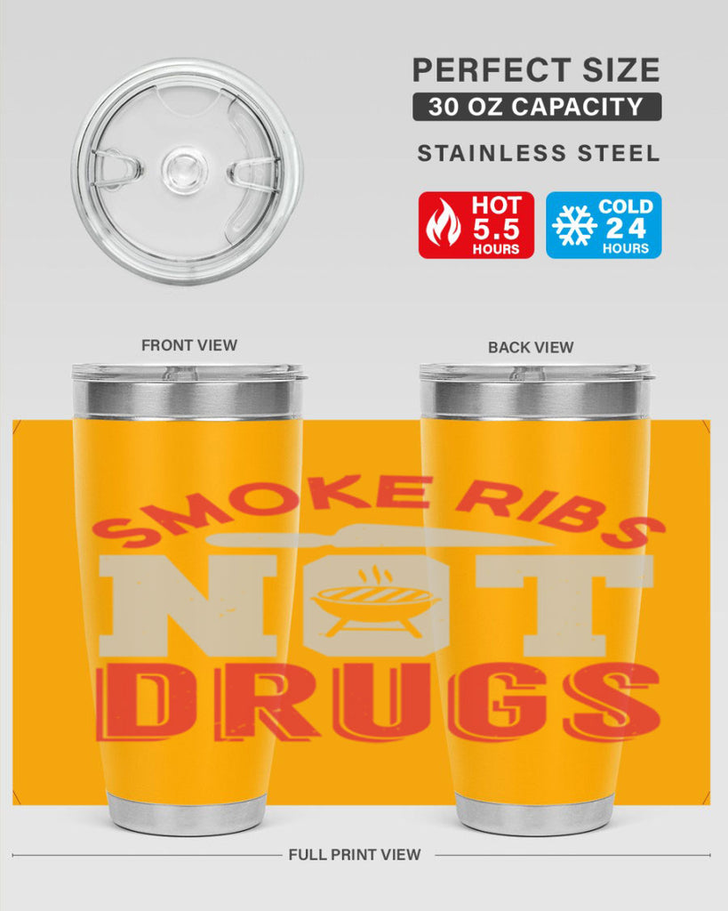 smok ribs not drugs 13#- bbq- Tumbler