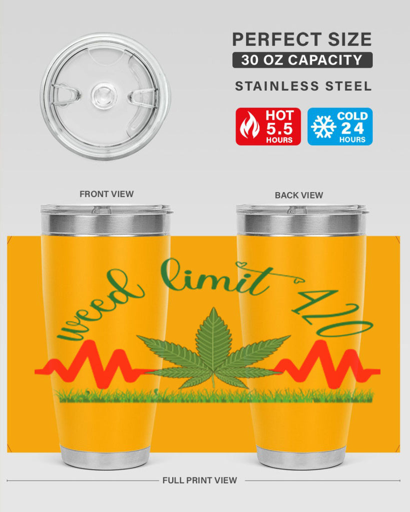 weed limit 420 cannabis hearbeat 291#- marijuana- Tumbler