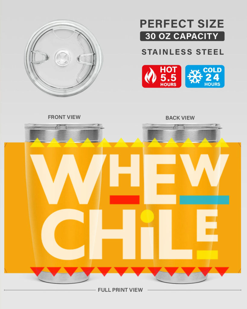 whew chile 11#- black words phrases- Cotton Tank