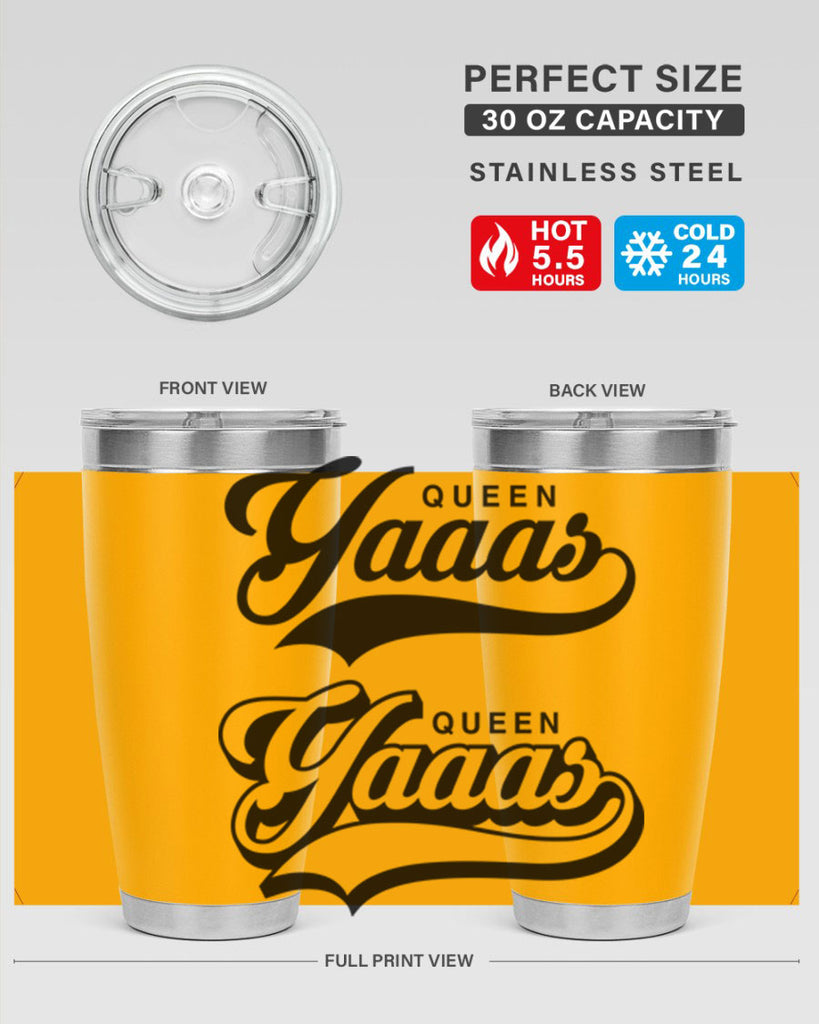 yaaas queen script 6#- black words phrases- Cotton Tank