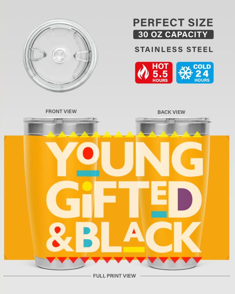 young gifted and black 2#- black words phrases- Cotton Tank