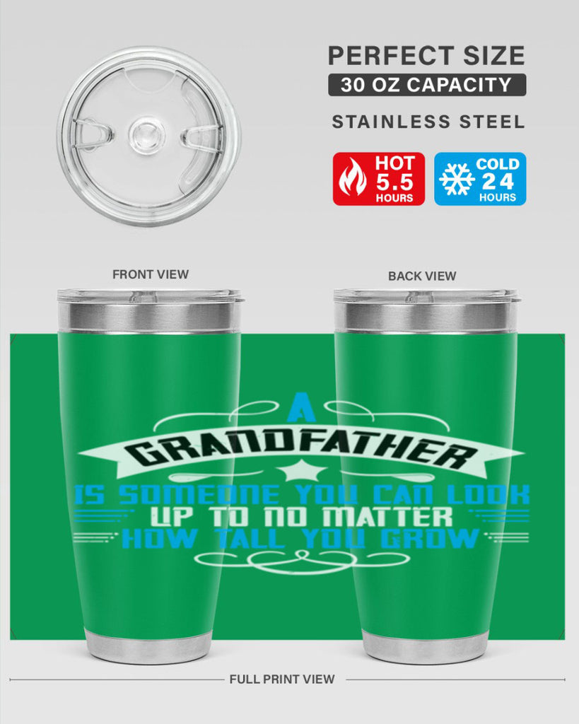 A grandfather is someone you can look up to no matter how tall you gro 72#- grandpa - papa- Tumbler
