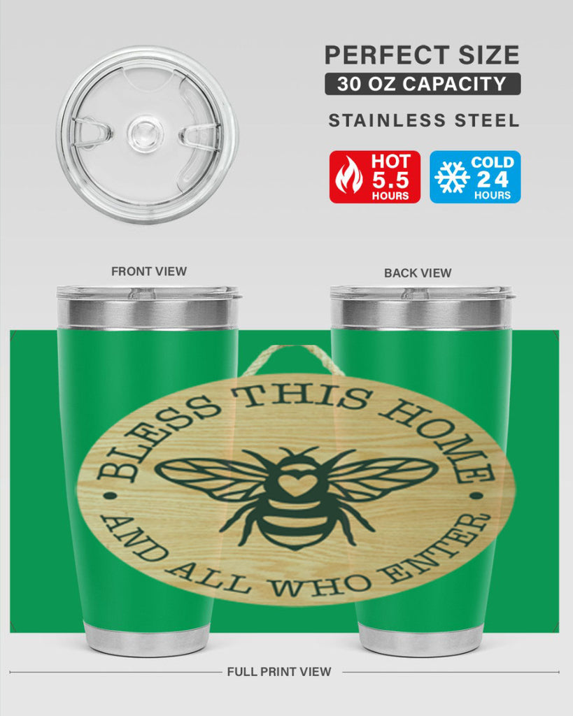 Bless this Home Bee Mockup58#- spring- Tumbler