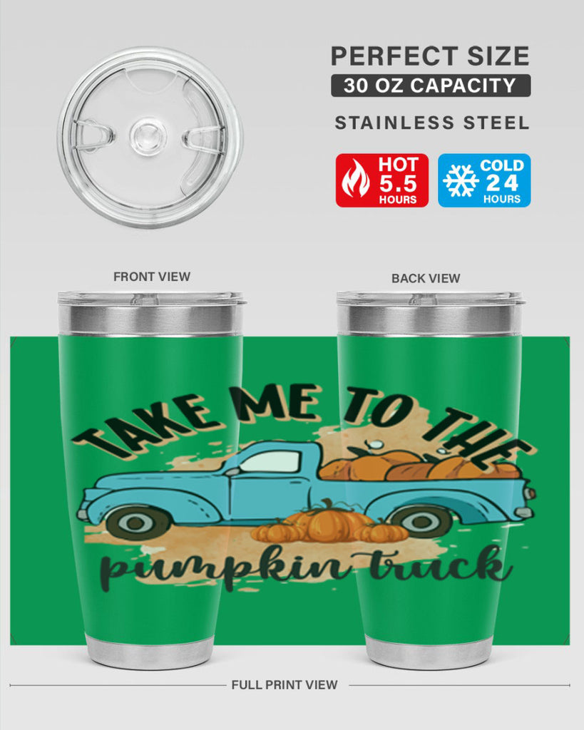 Fall Pumpkin Truck 128#- fall- Tumbler