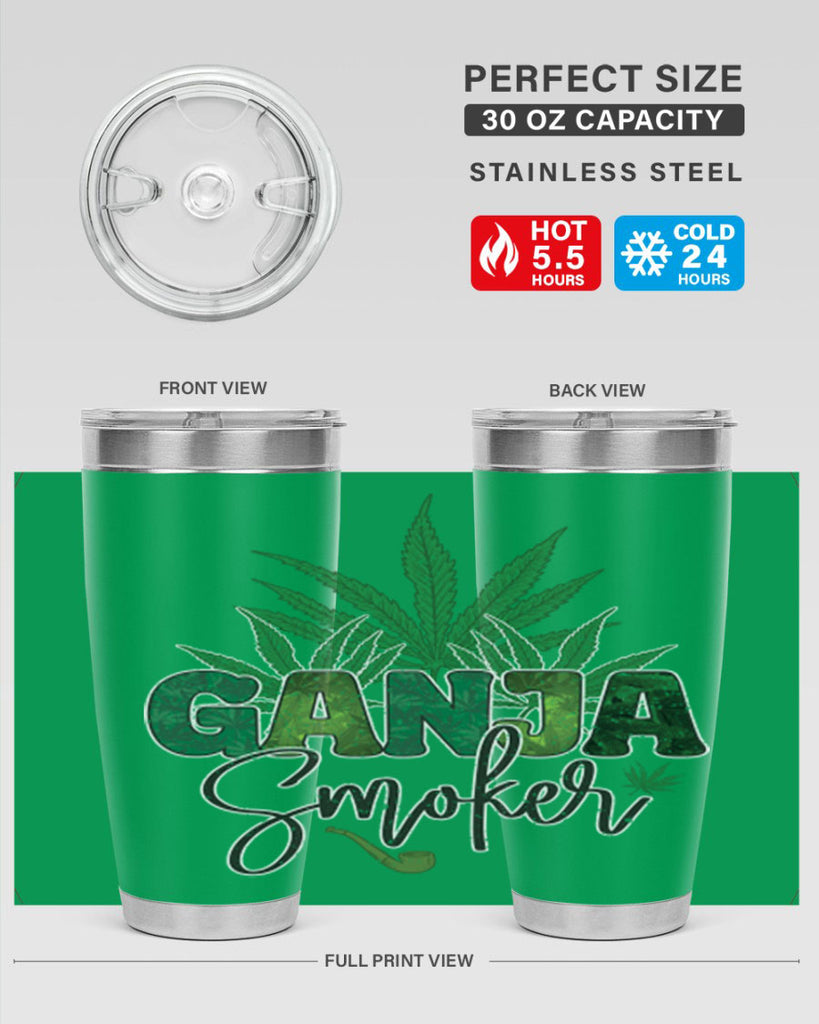Ganja Smoker Sublimation 89#- marijuana- Tumbler